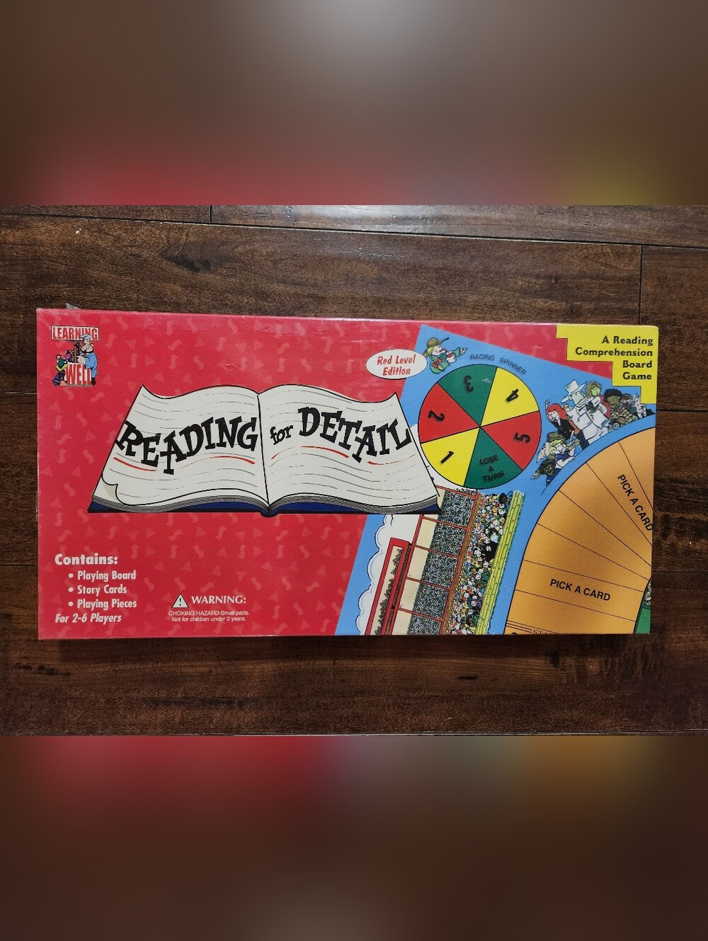 VINTAGE Reading for Detail – Red Level Edition Board Game (Learning Well) – New
